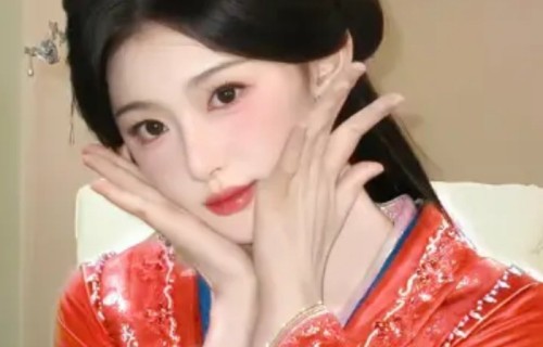 孔雪儿红色垂耳兔造型曝光，又美又飒氛围感拉满