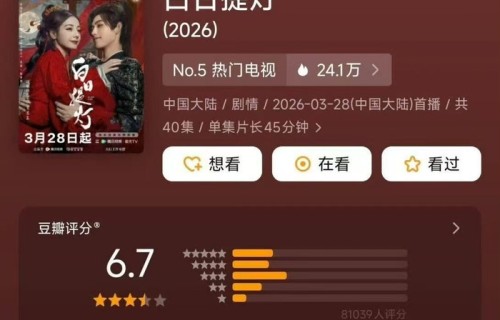 迪丽热巴新剧白日提灯豆瓣开分6.7